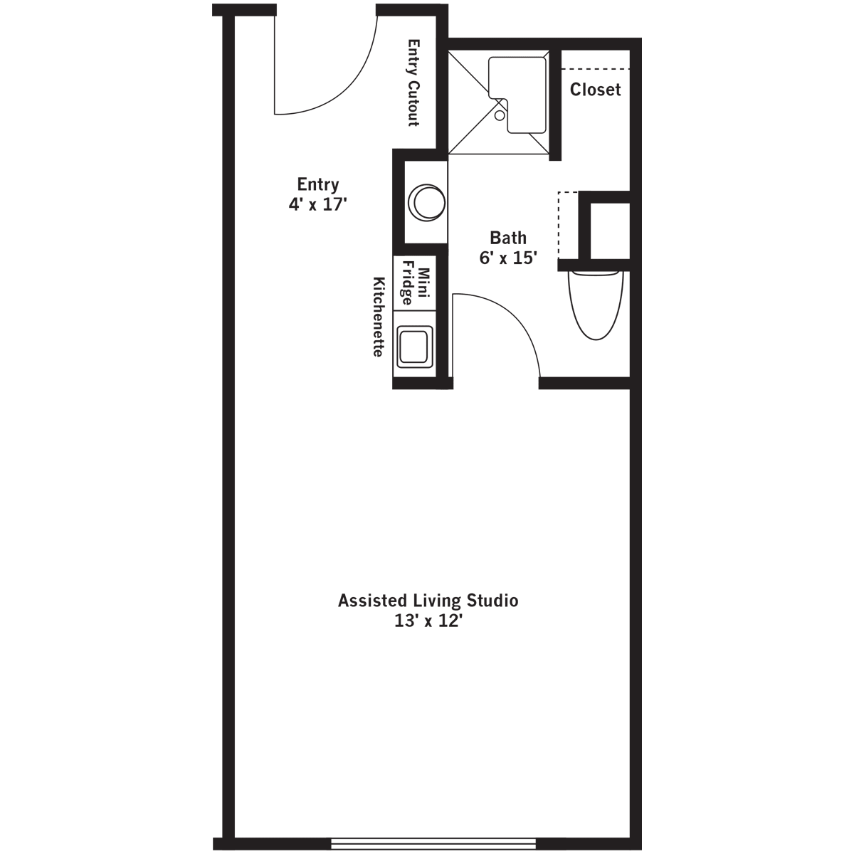 Assisted Living Studio Apartment